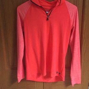 Neon orange Under Armour 1/4 Zip